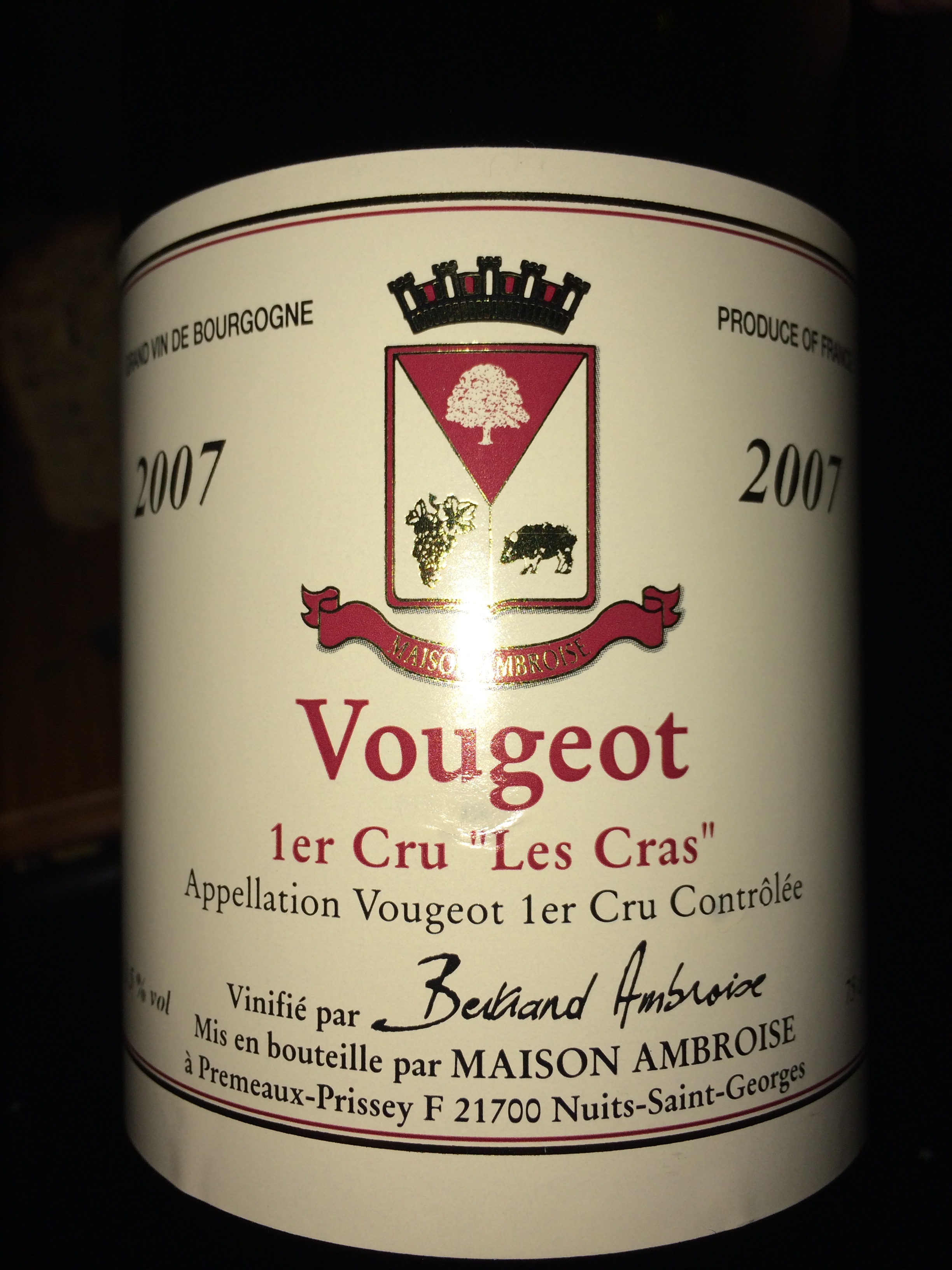 Vougeot premier cru