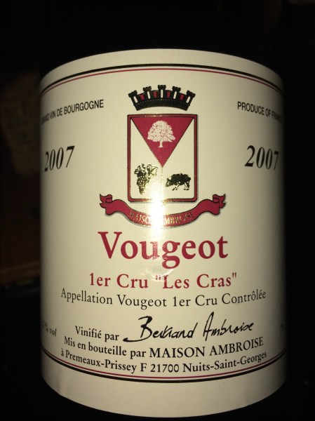 Vougeot premier cru