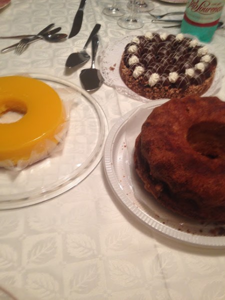 quindim, torta e bolo