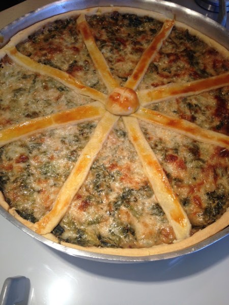 quiche de escarola