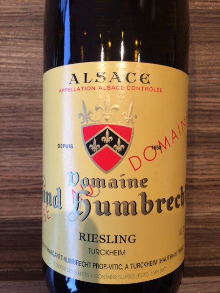 clarets zind humbrecht riesling