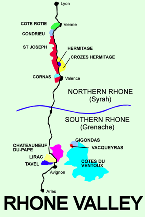 rhone norte mapa