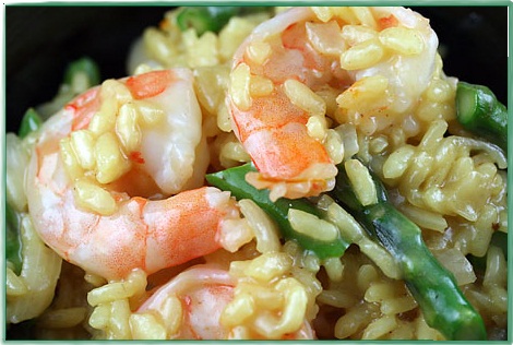 risoto camarao aspargos