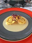 ravioli de lagostim com creme de foie&nbsp;gras