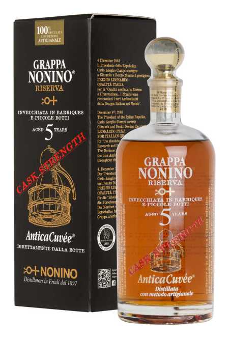 grappa nonino -riserva-5-years-antica-cuvée-cask-strength
