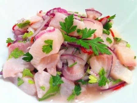 ceviche salmão e tilapia