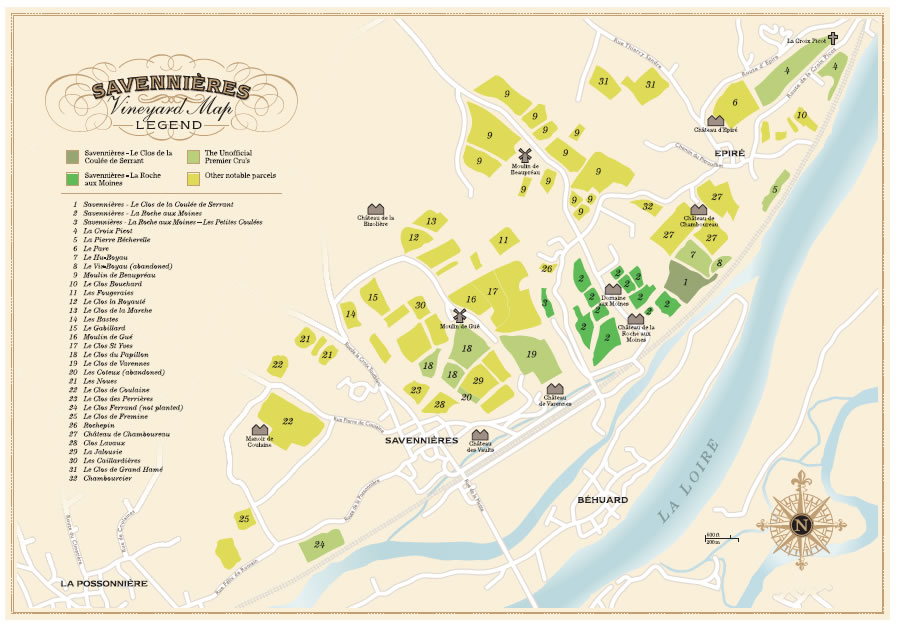 savennieres map